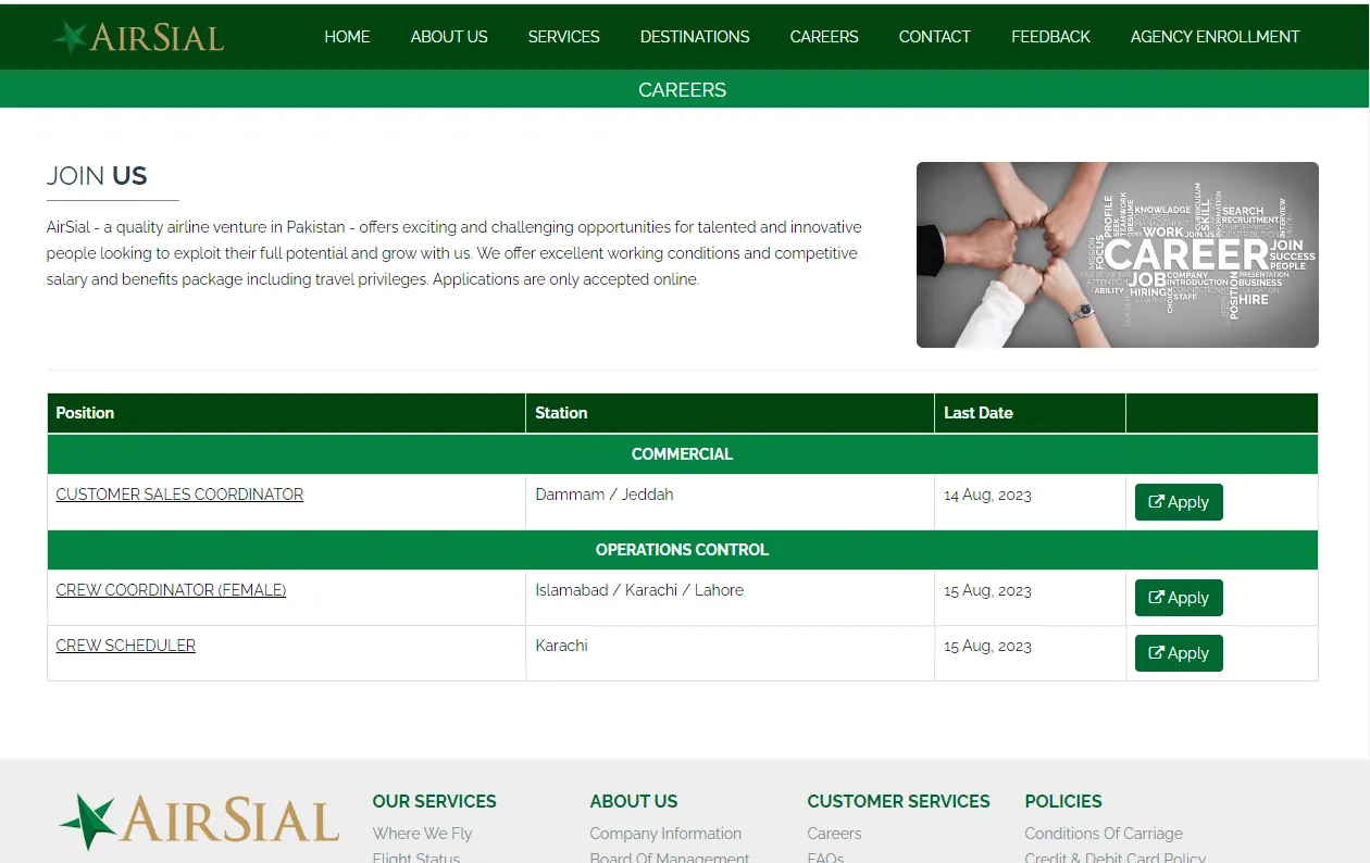 AirSial Jobs Apply Online