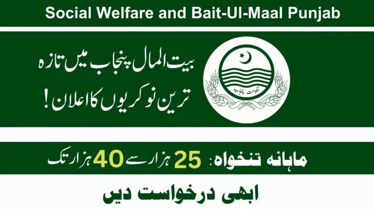 Social Welfare and Bait-Ul-Maal Punjab Jobs