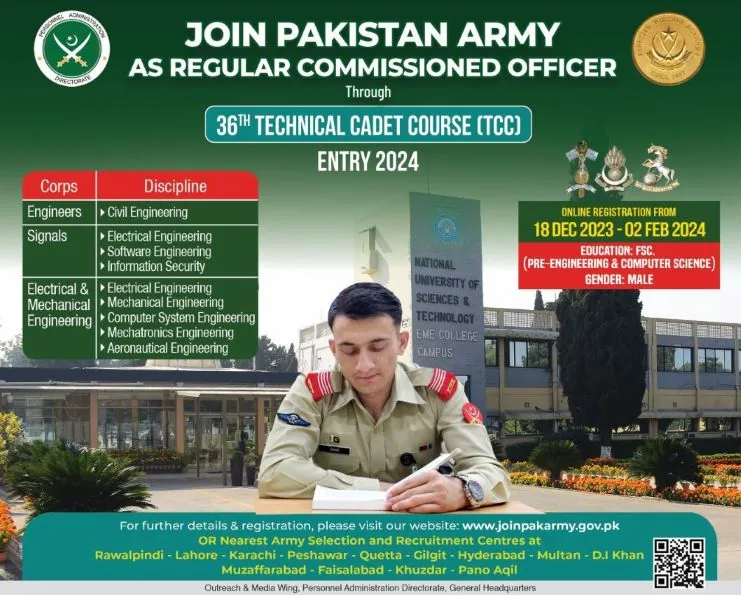 Join Pakistan Army as Regular Commissioned Officer