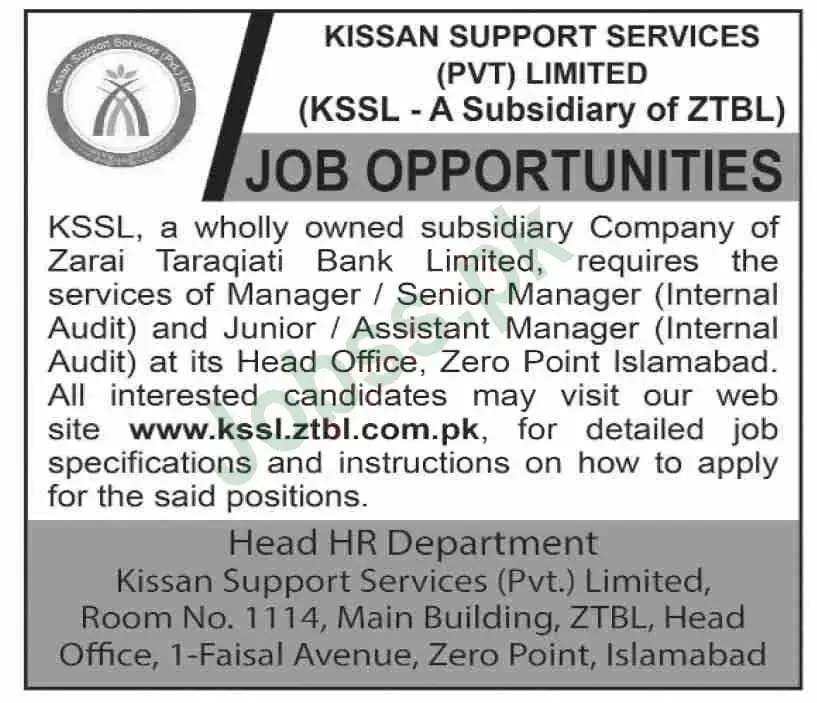 KSSL ZTBL Jobs Advertisement 2024