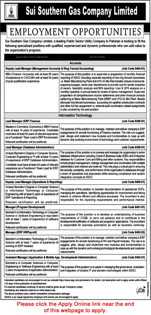 Sui Southern Gas Company SSGC Jobs 2025 Pakistan Last Date SSGC Jobs 2025 Sui Southern Gas Company Latest Advertisement (1)