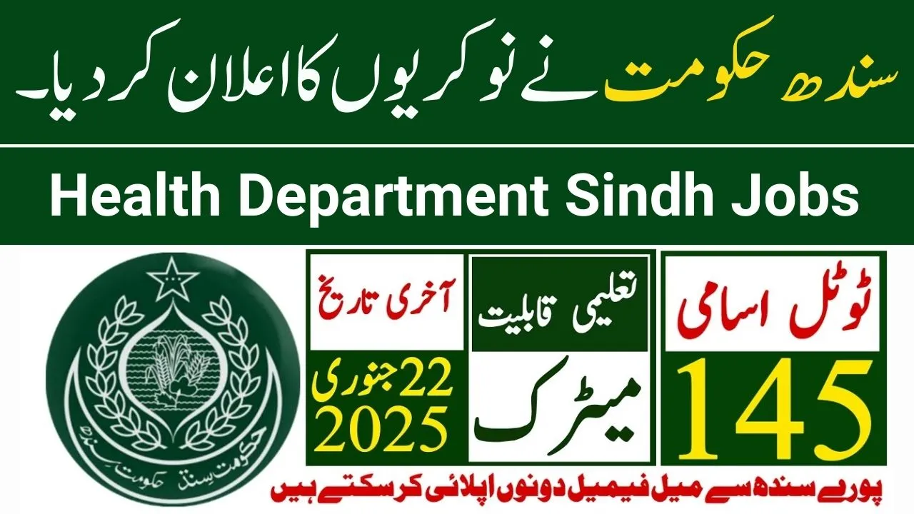 Health Department Sindh Jobs - Latest Government Jobs in Pakistan 2025